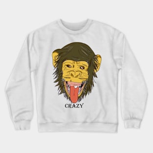 Monkey-sticking-Tonguer Crewneck Sweatshirt